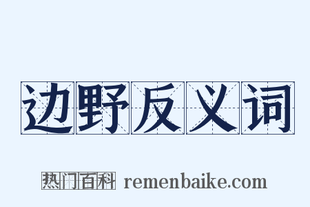 边野反义词是什么意思的图片